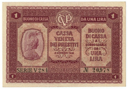 1 LIRA CASSA VENETA DEI PRESTITI OCCUPAZIONE AUSTRIACA 02/01/1918 SUP - Besetzung Venezia