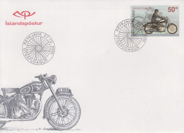 Enveloppe  FDC  1er  Jour   ISLANDE   Centenaire  De  La  1ére  Motocyclette  En  ISLANDE    2005 - Motorbikes