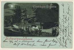 Black Forest: Schwarzwaldhaus*2 / Mondschein (Vintage PC 1900s) - Altensteig