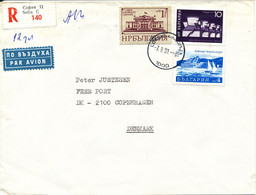 Bulgaria Registered Cover Sent To Denmark 7-9-1981 Topic Stamps - Cartas & Documentos