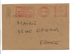 GB EMA CONSULAT DE FRANCE DE LONDRES SUR LETTRE POUR LA FRANCE 2007 - Storia Postale