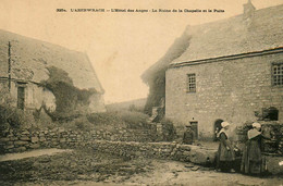 L'aber Wrac'h L'aberwarc'h L'aberwrach * L'Hôtel Des Anges , La Ruine De La Chapelle Et Le Puits * Femme Bretonne Coiffe - Autres & Non Classés