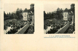 Lestelle * Betharram * Cpa Stéréo 2 Vues * Le Couronnement De Notre Dame De Bétharram , 28 Juillet 1912 - Autres & Non Classés