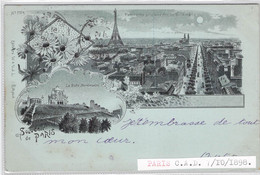 CPA France - Paris - Souvenir De Paris - Editeurs W. & Val - P. M. Phot. - Dos Non Divisé - Oblitérée Evreux 1898 - Autres Monuments, édifices