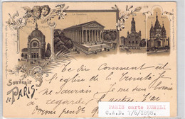 CPA France - Paris - Souvenir De Paris - Editeurs Seughol & Magdelin - Oblitérée Paris 1898 - La Madelaine - Andere Monumenten, Gebouwen