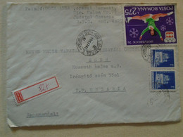 D192191    Romania  Registered Cover  1977  Baraolt Barót - Sent To Eger  Hungary - Lettres & Documents