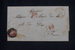 BELGIQUE - Léopold Non Dentelé 40ct Sur Lettre Pour Sedan En 1855 - L 135986 - 1849-1865 Medallions (Other)