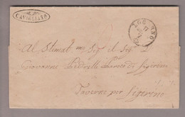 CH Heimat TI Cavigliano 1860-10-17 Strahlenstempel BOM über Locarno Nach Taverne Fingerhutstempel - Lettres & Documents