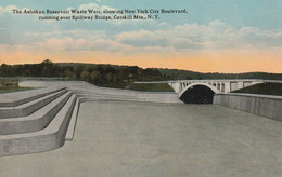 The Ashokan Reservoir Waste Weir, New York City Boulevard Running Over Spillway Bridge, Catskill Mountains, N. Y. - Catskills