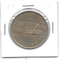 Médaille Touristique  Monnaie De Paris, Ville, FLEURY - DOUAUMONT - MEMORIAL  DE  VERDUN  ( 55 ) - Ohne Datum