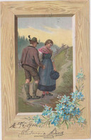 CPA Fantaisie - Illustrateur E.DOCKER  - Couple  Timbre Pologne - Döcker, E.