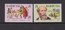 ANTIGUA  BARBUDA    1970    Death  Centenary  Of  Charles  Dickins    Set  Of  2    MNH - Barbuda (...-1981)