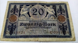 DEUTSCHLAND - ALLEMAGNE - 20 Mark Reichsbanknote - 1915 - P63 - - 20 Mark