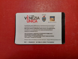 Ticket Tram Bus City Venezia Italy 2022 - Europe
