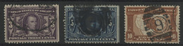 USA N° 161 à 163 (SC 325 326 327) Cote 103,50 € Oblitérés Monroe, Mac Kinley, Et Carte - Gebraucht