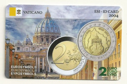 CARTE DE COLLECTION SANS PIECE VATICAN  EMISE  PAR EUROSYMBOLS INSTITUTE  ESI ID CARD MILLESIME 2004 - Vaticano