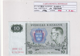 SVEZIA 10 KRONOR 1984 P 52E - Svezia