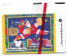 Télécarte  N S B  5 U, Père  Noël, MAISON  DE  LA  PRESSE, GN 189, 21 000 Ex, 10 / 95 - Privées