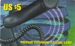 Surinam, $5, Telesur, Prepaid, Phonehandle (B), 2 Scans. - Suriname