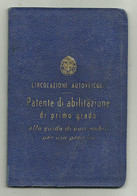 PATENTE DI ABILITAZIONE DI 1 GRADO FIRENZE 1920 - Historische Documenten