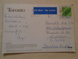 D192208   Canada - Toronto  Ontario   - Ca 1988 -Calgary  Stamp  Luge  -sent To Hungary - Covers & Documents