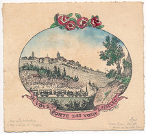 Ancienne Carte De Voeux Illustrée Par Jean KERHOR Vue De Langres - Illustrateur No CPA - Nouvel An