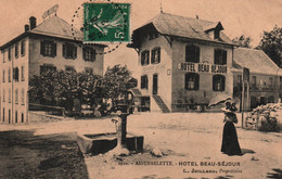 Aiguebelette (Savoie) Hôtel Beau-séjour, Fontaine - Carte N° 2920 - Hotels & Restaurants