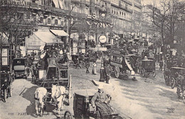 CPA France - Paris - Boulevard Montmartre - N. D. Photo - Oblitérée 1911 - Animée - Horloge - Attelage Avec Chevaux - Autres & Non Classés