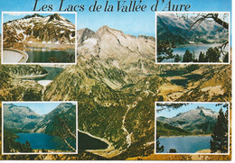 65. CPM. Hautes Pyrénées. En Vallée D'Aure. Les Lacs Du Massif De Nouvelle (Capdelong, Oregon, Aubert, Aumar) (5 Vues) - Vielle Aure