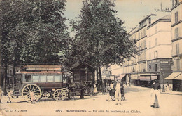 CPA France - Paris - Montmartre - Un Coin Du Boulevard De Clichy - G. C. A. - Oblitérée 1907 - Animée - Attelage - Autres & Non Classés