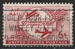 United States 1953. Scott #C47 (U) Powered Flight, 50th Anniv.  *Complete Issue* - 2a. 1941-1960 Gebraucht