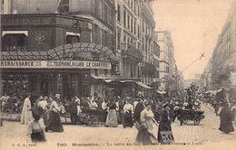 CPA France - Paris - Montmartre - Le Matin Au Coin Des Rues Des Abbesses Et Lepic - Le Chambord - Oblitérée 1908 - Autres & Non Classés