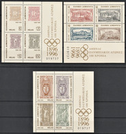 1996 Greece Centenary Of The First Summer Olympic Games In Athens Minisheets Set (** / MNH / UMM) - Verano 1896: Atenas