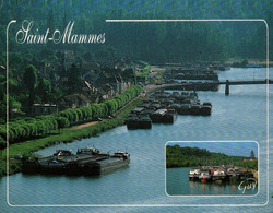 Saint Mammes - Vue Sur La Ville Et Les Péniches - Péniche - Batellerie - Saint Mammes