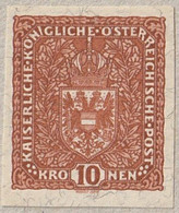 CZECHOSLOVAKIA - Austria-Hungary - Ukraine (UA) - 1918 AIRMAIL - UNISSUED - Imperf. 7K/10K Brown WIEN - Kiev - E. Müller - Other & Unclassified