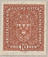 CZECHOSLOVAKIA - Austria-Hungary - Ukraine (UA) - 1918 AIRMAIL - UNISSUED - Imperf. 7K/10K Brown WIEN - Kiev - E. Müller - Sonstige & Ohne Zuordnung