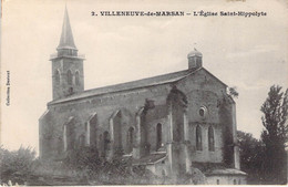 CPA France  - Landes - Villeneuve De Marsan - L Eglise Saint Hyppolyte - Collection Destout - Oblitérée 1917 - Villeneuve De Marsan