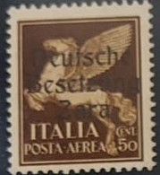 ZARA 1943 SOPRASTAMPATI D'ITALIA III TIPO POSTA AEREA CENT. 50c MNH - Duitse Bez.: Zara