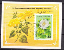 St Tome & Principe 1979 Mi#block 33 Flowers, Used - Sao Tome En Principe