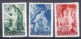 Yugoslavia Republic 1953 Mi#714-716 Mint Never Hinged - Ongebruikt
