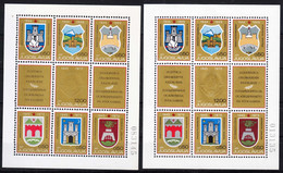 Yugoslavia Republic 1970 Mi#Block 16 And 16 A F I - Error With Darker Shade Of Last Stamp, Mint Never Hinged - Unused Stamps