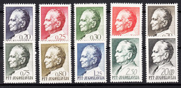 Yugoslavia Republic 1968 Tito Mi#1280-1289 Mint Never Hinged - Ongebruikt