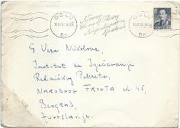 Norway / Norge Letter Via Yugoslavia 1962,slogan/flamme Machine Stamp - Cartas & Documentos