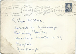 Norway / Norge Letter Via Yugoslavia 1962,slogan/flamme Machine Stamp - Lettres & Documents
