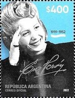 ARGENTINA - AÑO 2022 -  70 Aniversario De La Muerte De Eva Perón, 1.919 - 1.952. - Unused Stamps