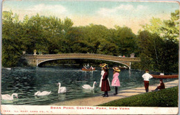 (1 N 7) VERY OLD  - Colorised - USA - New York City Swan Pond In Central Park - Central Park