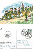 Sweden 1982  Card  Soldiers With Carl Gustav Kr 1,65, Cancelled Polackbackens Dag  - Uppsala 15.5.82 - Covers & Documents