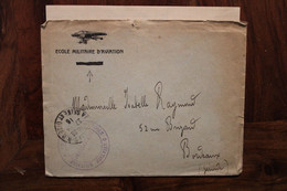 1916 FM Franchise Ecole Militaire Aviation Pau Cover WW1 WK1 - Guerre De 1914-18