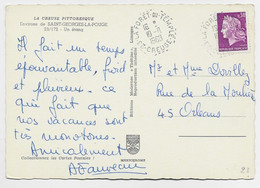 FRANCE CHEFFER 30C LILAS CARTE C. HEX PERLE LA FORET DU TEMPLE 10.8.1965 CREUSE - 1967-1970 Marianna Di Cheffer