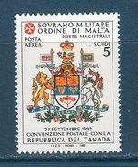 S.M.O.M 1993 -- Posta Aerea "Repubblica Del Canada -- ** MNH /VF - Sovrano Militare Ordine Di Malta